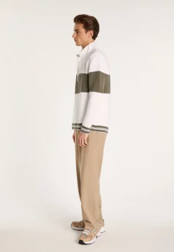 Montagut Pulls-Pull col montant zippé - Loic 02-Blanc