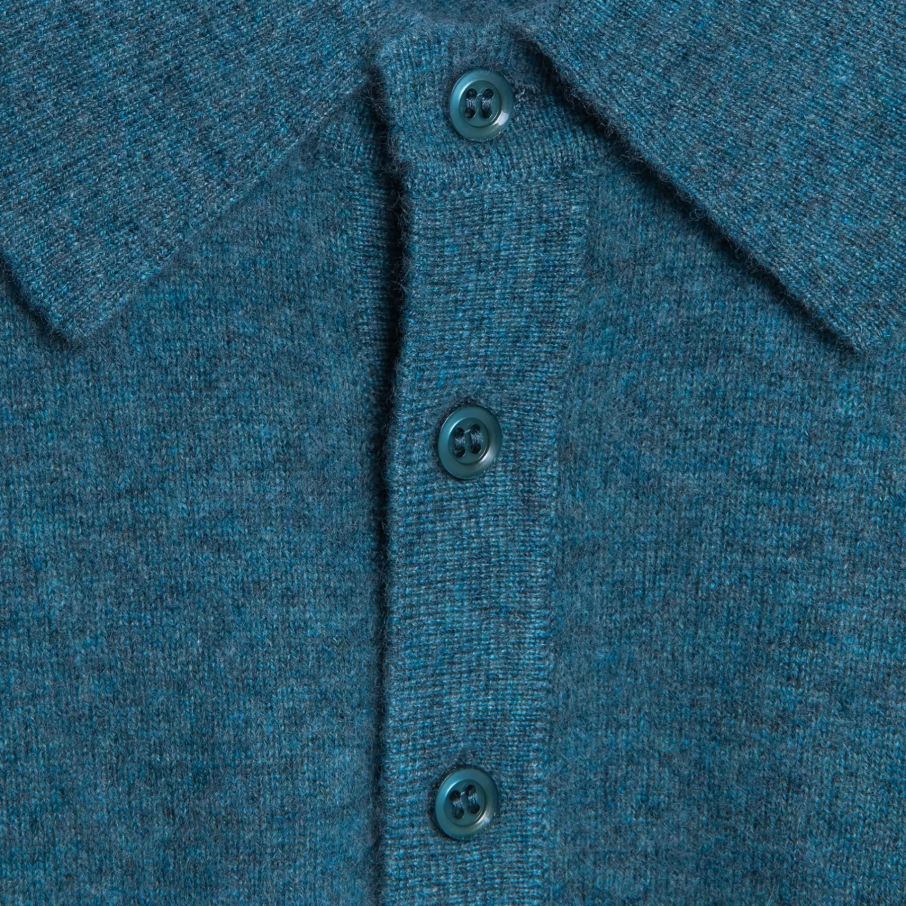 Montagut Les Incontournables-Pull col polo en cachemire - Franklin 22-Vert moyen