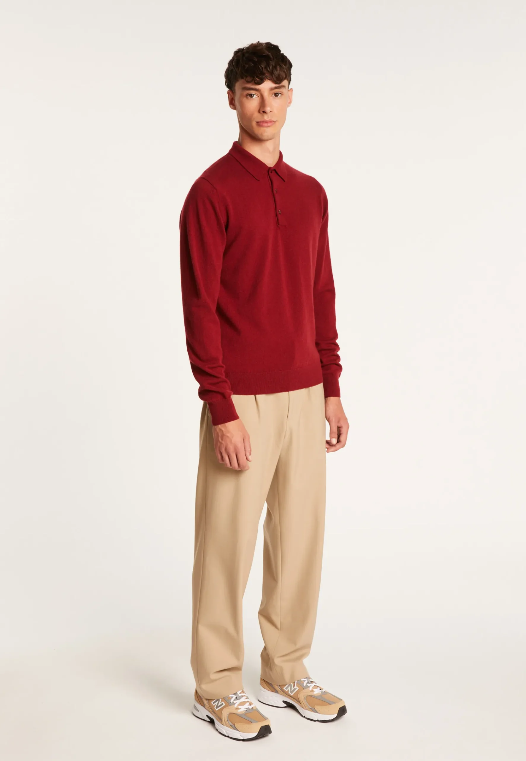 Montagut Pulls-Pull col polo en cachemire - Emerson 51-Bordeaux