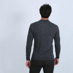 Montagut Pulls-Pull col polo en cachemire - Emerson 10-Gris foncé
