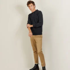 Montagut Pulls-Pull col polo en cachemire - Emerson 10-Gris foncé
