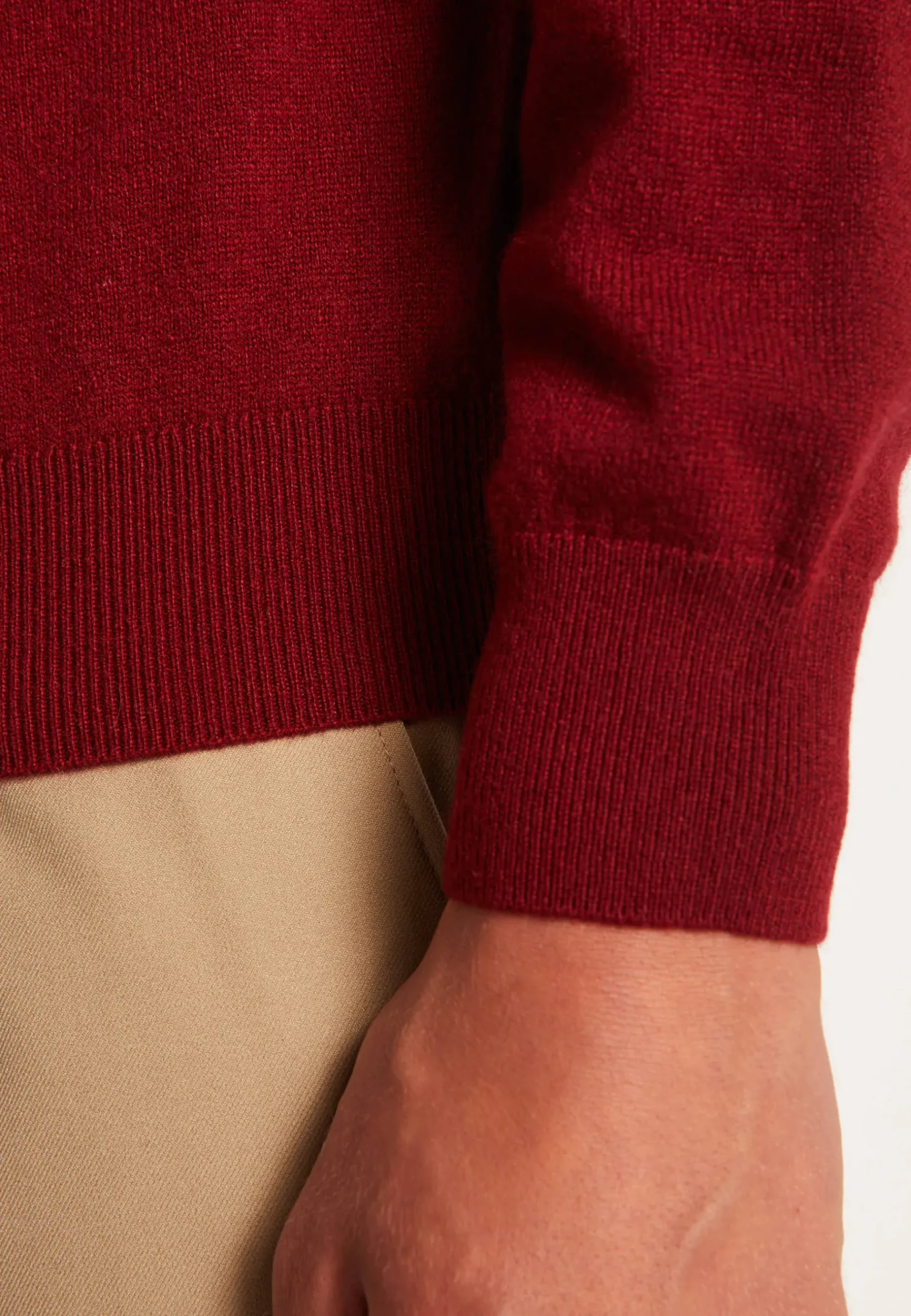 Montagut Pulls-Pull col polo en cachemire - Emerson 51-Bordeaux