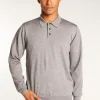 Montagut Pulls | Polos Et T-Shirts-Pull col polo en laine mérinos - Eni 09-Gris moyen