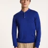 Montagut Pulls-Pull col polo en laine mérinos - Eni 48-Bleu roi