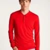 Montagut Pulls-Pull col polo en laine mérinos - Eni 52-Rouge