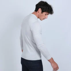 Montagut Pulls | Polos Et T-Shirts-Pull col polo en laine mérinos - Eni 11-Gris clair
