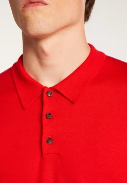 Montagut Pulls-Pull col polo en laine mérinos - Eni 52-Rouge