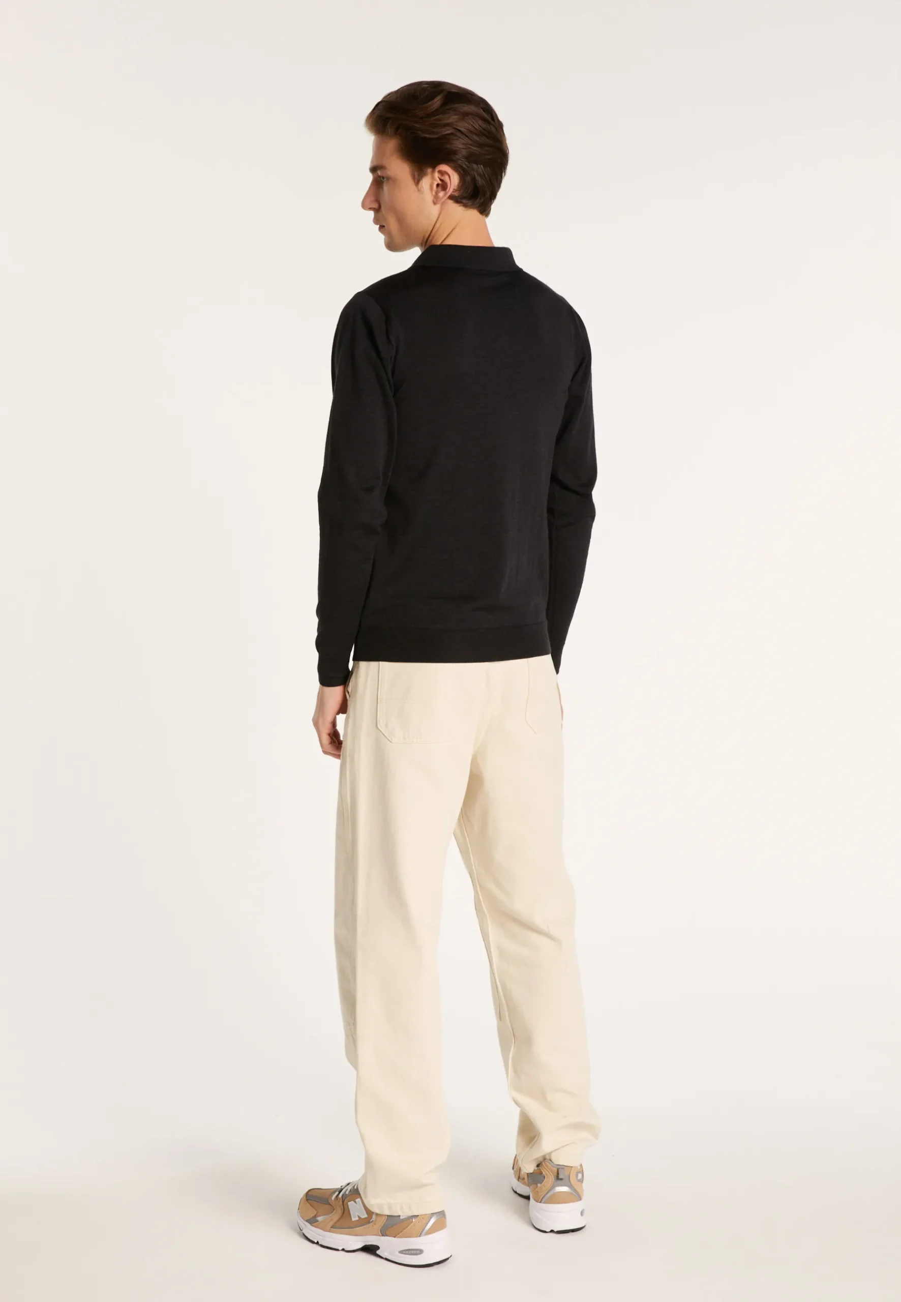 Montagut Pulls-Pull col polo en laine mérinos - Eni 10-Gris foncé