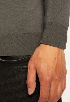 Montagut Pulls-Pull col polo en laine mérinos - Eni 10-Gris foncé