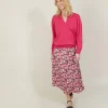 Montagut Pulls-Pull col polo en lin cachemire - Bilbao 91-Fuchsia
