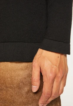 Montagut Pulls-Pull col polo laine mérinos - Sidney 01-Noir