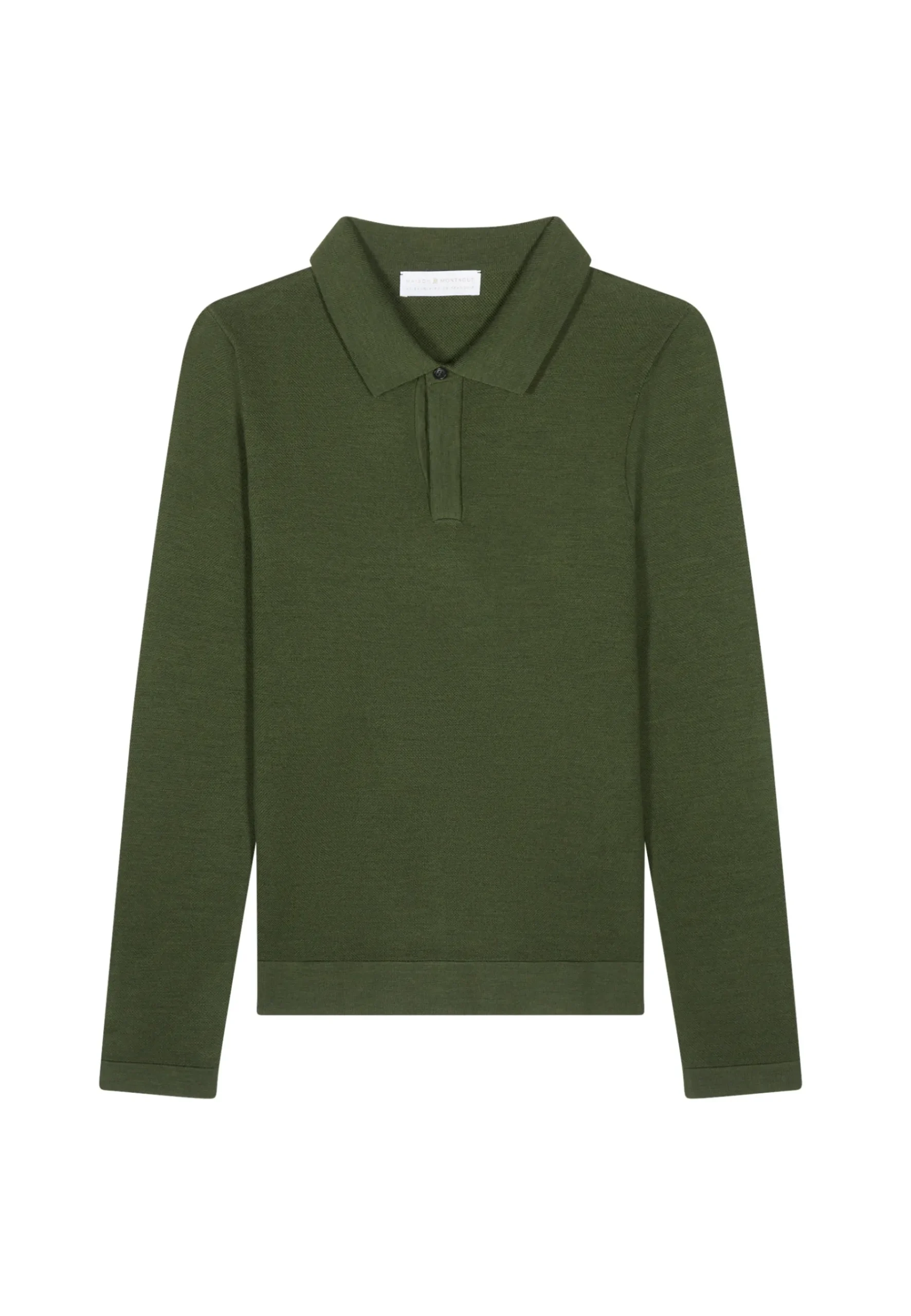 Montagut Pulls-Pull col polo laine mérinos - Sidney 83-Kaki