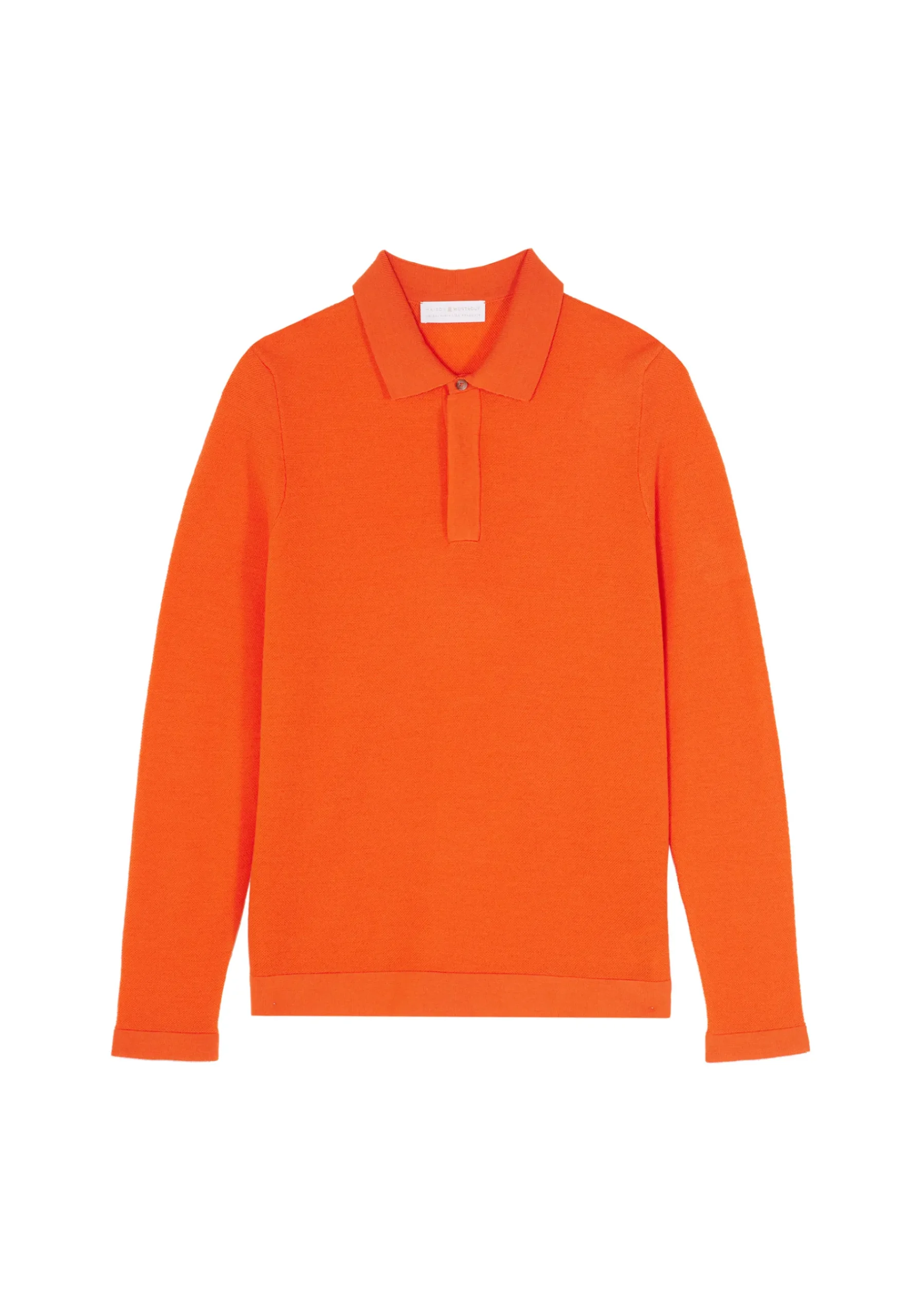 Montagut Pulls-Pull col polo laine mérinos - Sidney 15-Orange