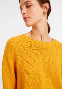 Montagut Pulls-Pull col rond coton et lin - Mick 08-Jaune