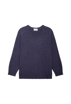 Montagut Pulls-Pull col rond coton et lin - Nicky 03-Bleu foncé