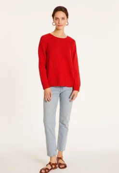 Montagut Pulls-Pull col rond coton et lin - Mick 52-Rouge