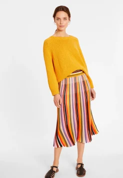 Montagut Pulls-Pull col rond coton et lin - Mick 08-Jaune