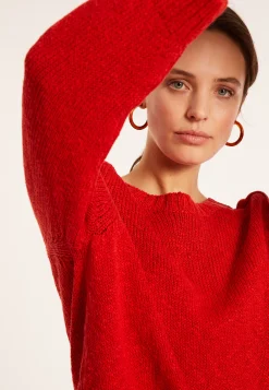 Montagut Pulls-Pull col rond coton et lin - Mick 52-Rouge