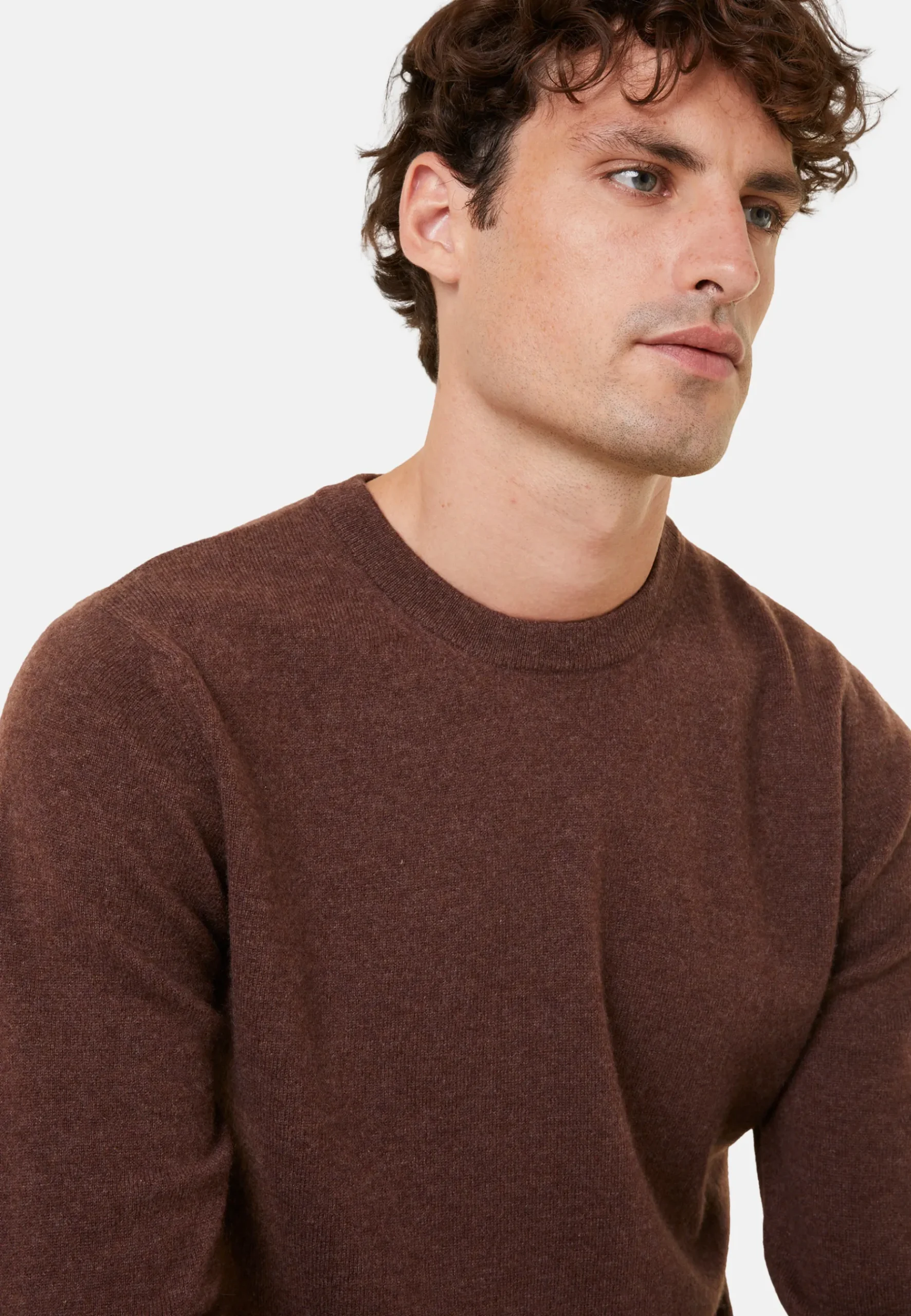 Montagut Pulls | Pulls-Pull col rond en cachemire - Evain 47Marron foncé