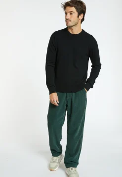 Montagut Pulls-Pull col rond en cachemire - Evain 01-Noir