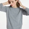 Montagut Les Incontournables-Pull col rond en cachemire - Abeline 09-Gris moyen