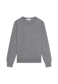 Montagut Les Incontournables-Pull col rond en cachemire - Abeline 09-Gris moyen