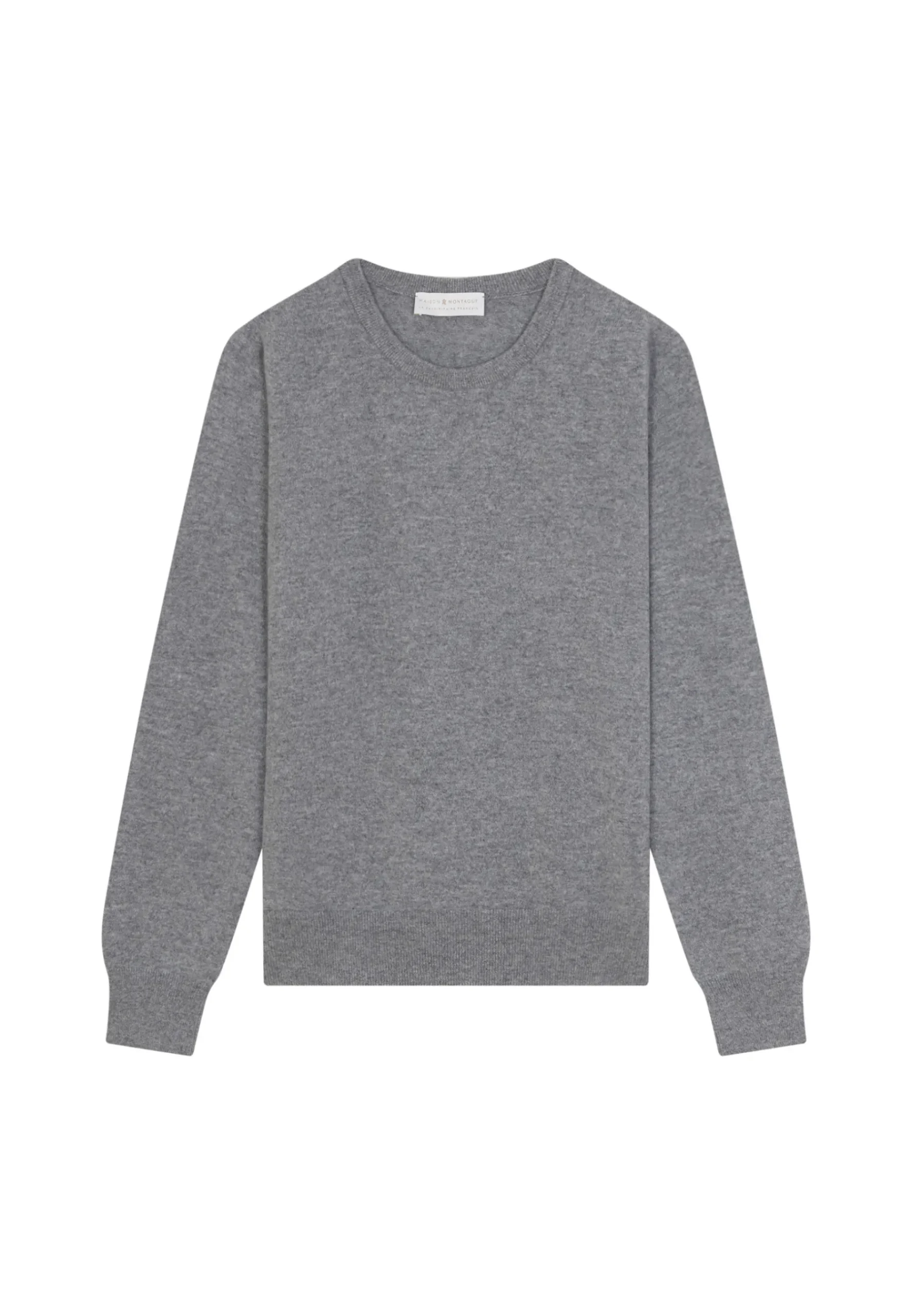 Montagut Les Incontournables-Pull col rond en cachemire - Abeline 09-Gris moyen