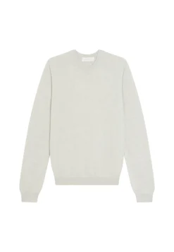 Montagut Pulls-Pull col rond en cachemire - Evain 11-Gris clair