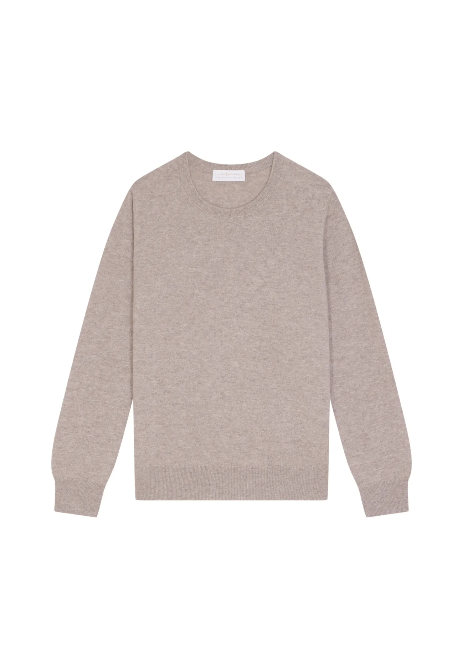 Montagut Les Incontournables-Pull col rond en cachemire - Abeline 14-Beige foncé