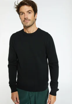 Montagut Pulls-Pull col rond en cachemire - Evain 01-Noir