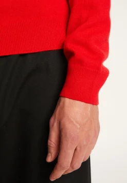 Montagut Pulls-Pull col rond en cachemire - Evain 52-Rouge