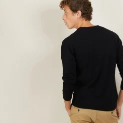 Montagut Pulls-Pull col rond en cachemire - Evain 01-Noir