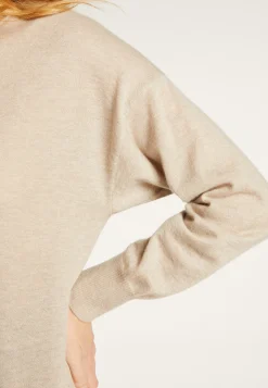 Montagut Pulls-Pull col rond en cachemire light - Soraya 13-Beige moyen