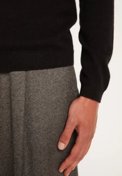 Montagut Les Incontournables-Pull col rond en cachemire - Evain 01-Noir