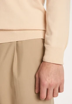 Montagut Pulls-Pull col rond en coton - Balboa 12-Beige clair