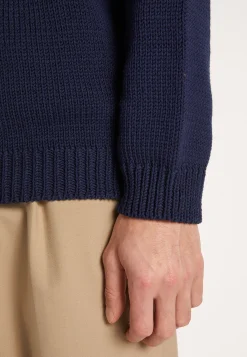Montagut Pulls-Pull col rond en coton - Lothaire 05-Bleu marine