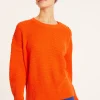 Montagut Pulls-Pull col rond en coton - Meryl 15-Orange
