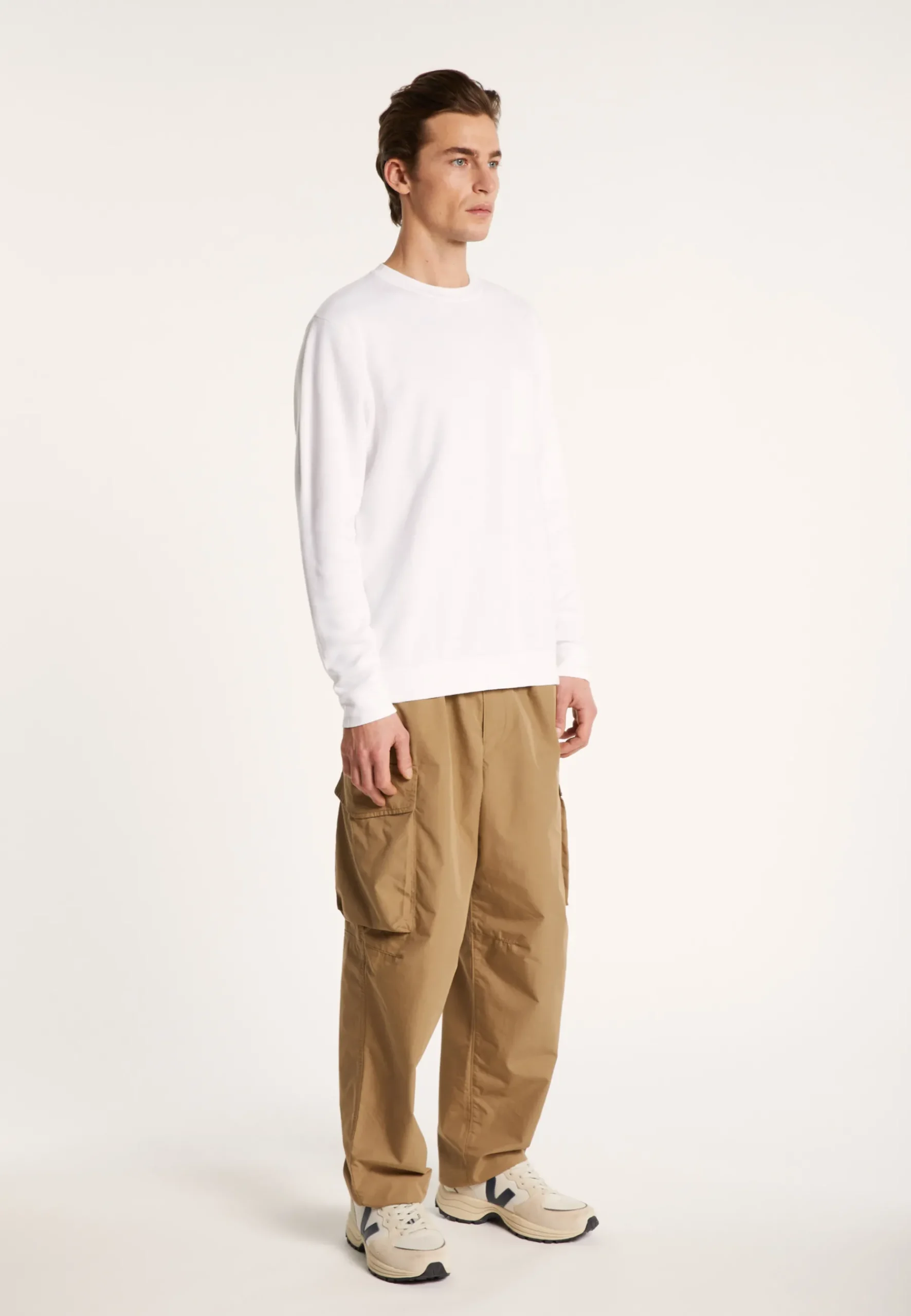Montagut Pulls-Pull col rond en coton et lin flammé - Isaia 02-Blanc
