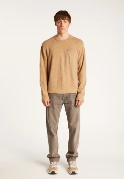 Montagut Pulls-Pull col rond en laine et cachemire - Tylan 88-Camel