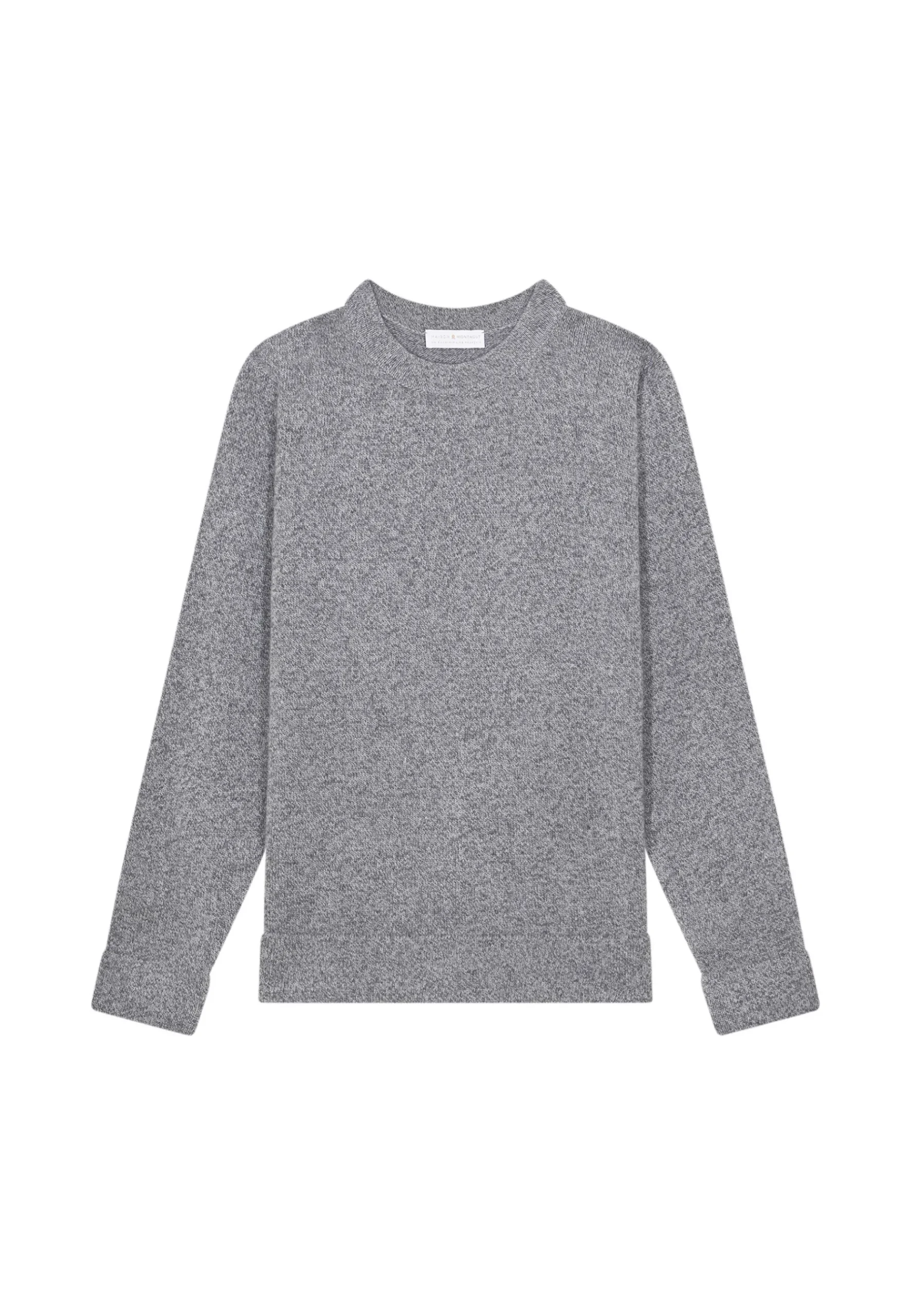 Montagut Pulls-Pull col rond en laine et cachemire - Fado 09-Gris moyen