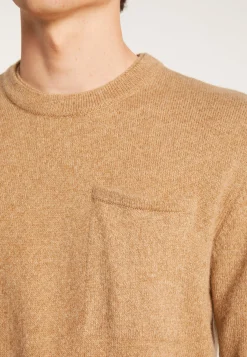 Montagut Pulls-Pull col rond en laine et cachemire - Tylan 88-Camel