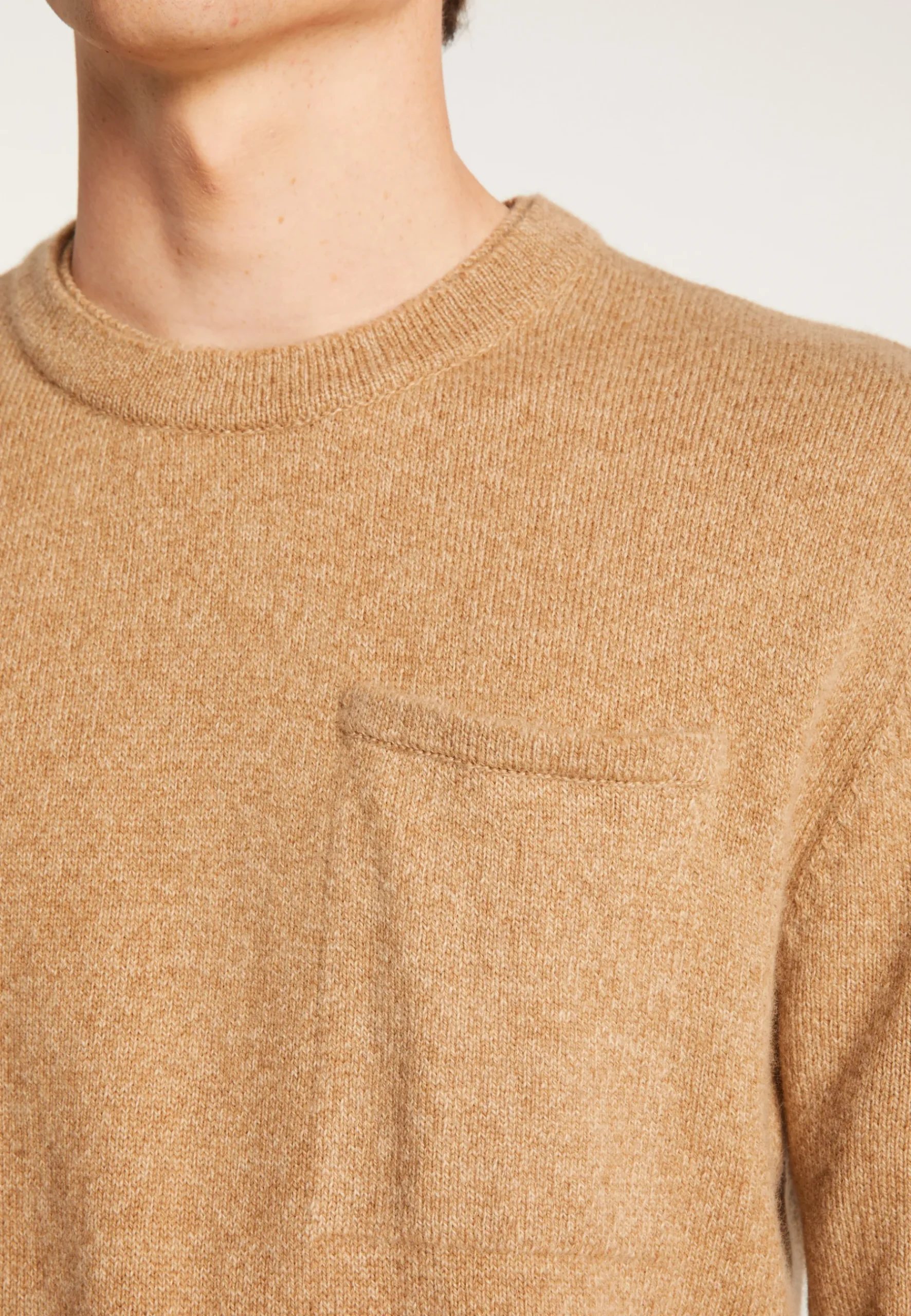 Montagut Pulls-Pull col rond en laine et cachemire - Tylan 88-Camel