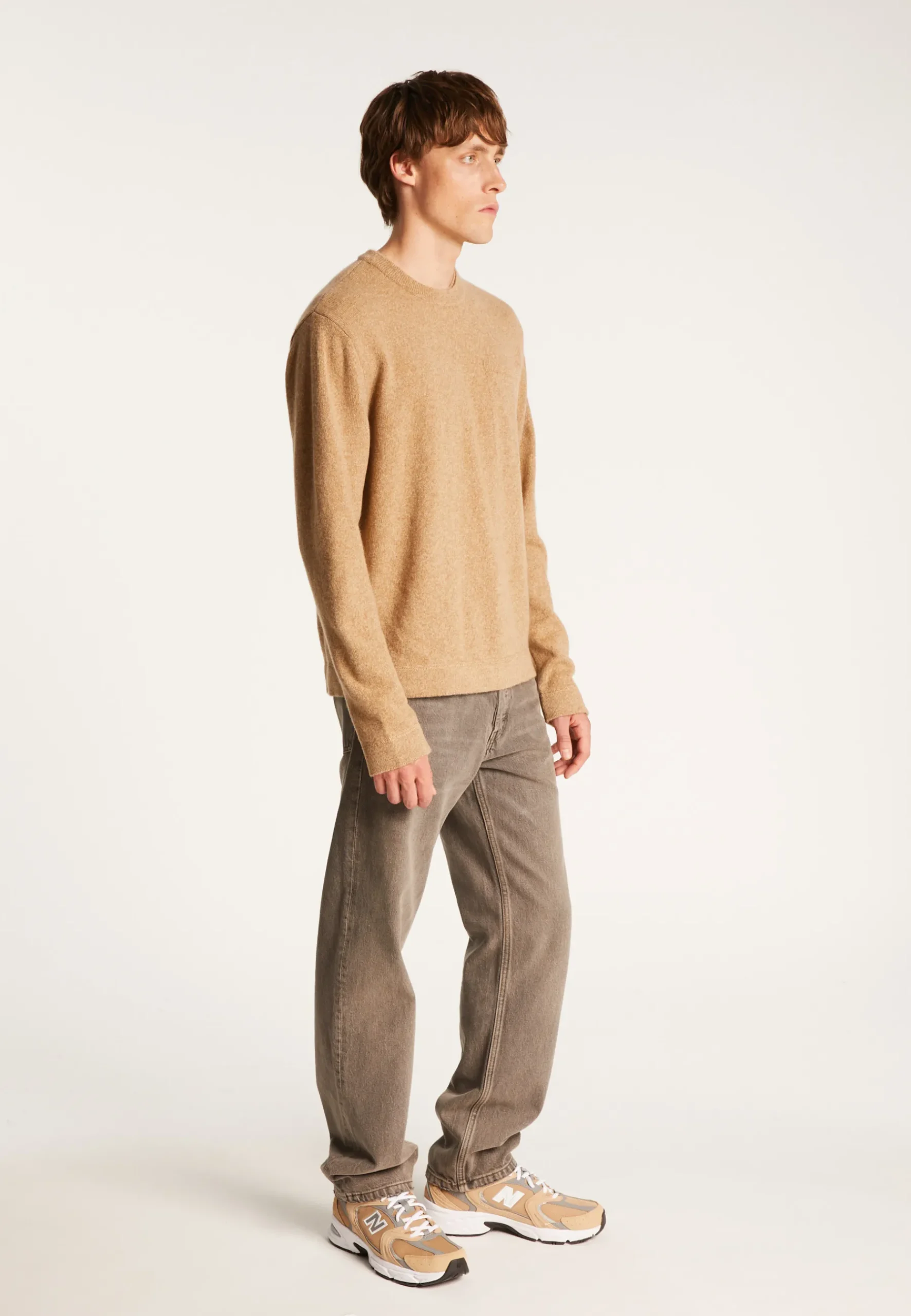 Montagut Pulls-Pull col rond en laine et cachemire - Tylan 88-Camel