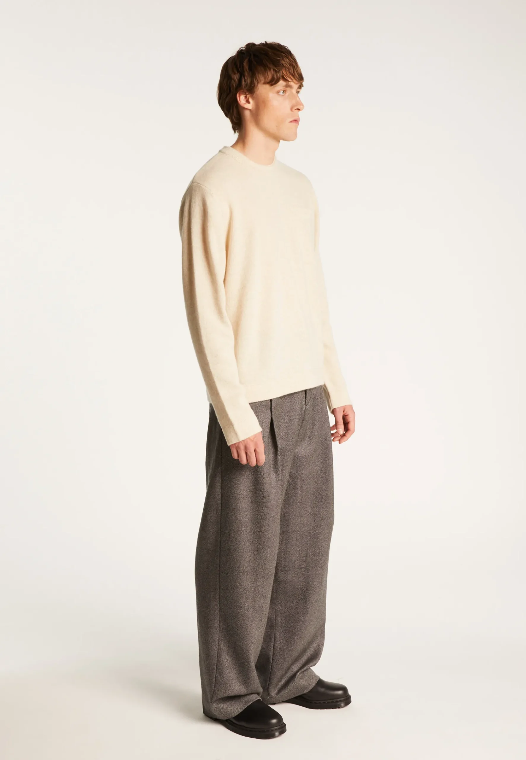 Montagut Pulls-Pull col rond en laine et cachemire - Tylan 82-Ecru