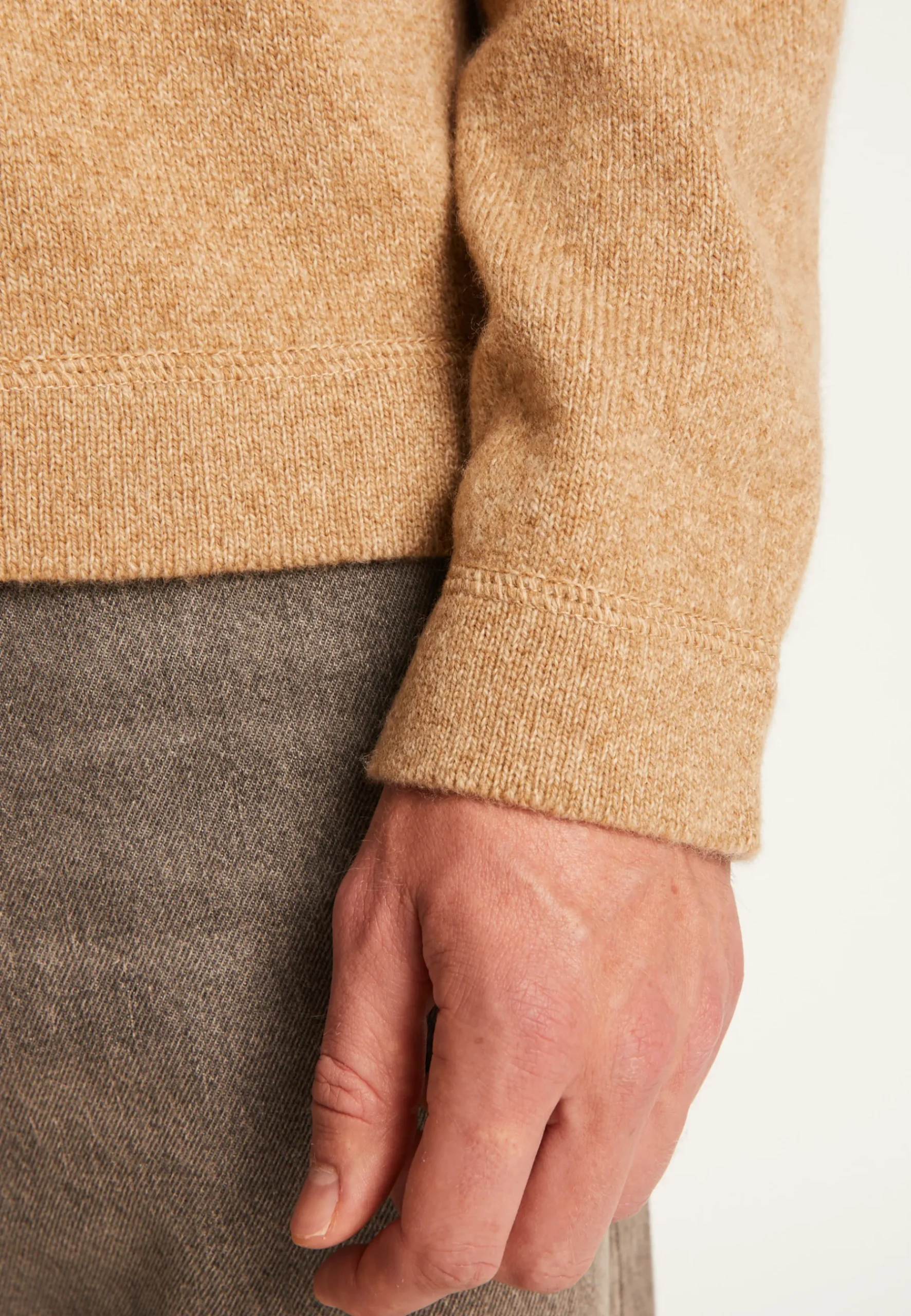 Montagut Pulls-Pull col rond en laine et cachemire - Tylan 88-Camel