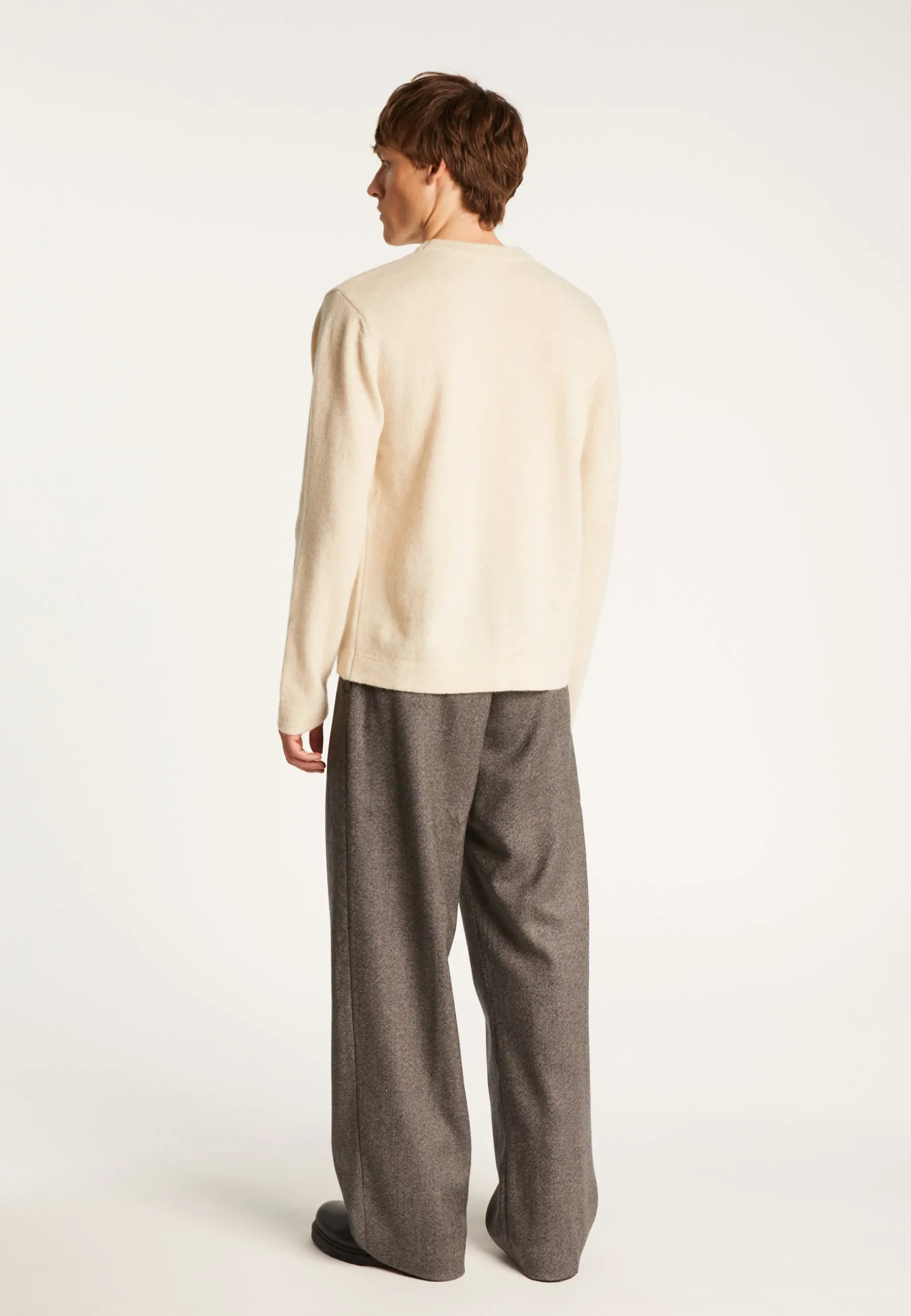 Montagut Pulls-Pull col rond en laine et cachemire - Tylan 82-Ecru