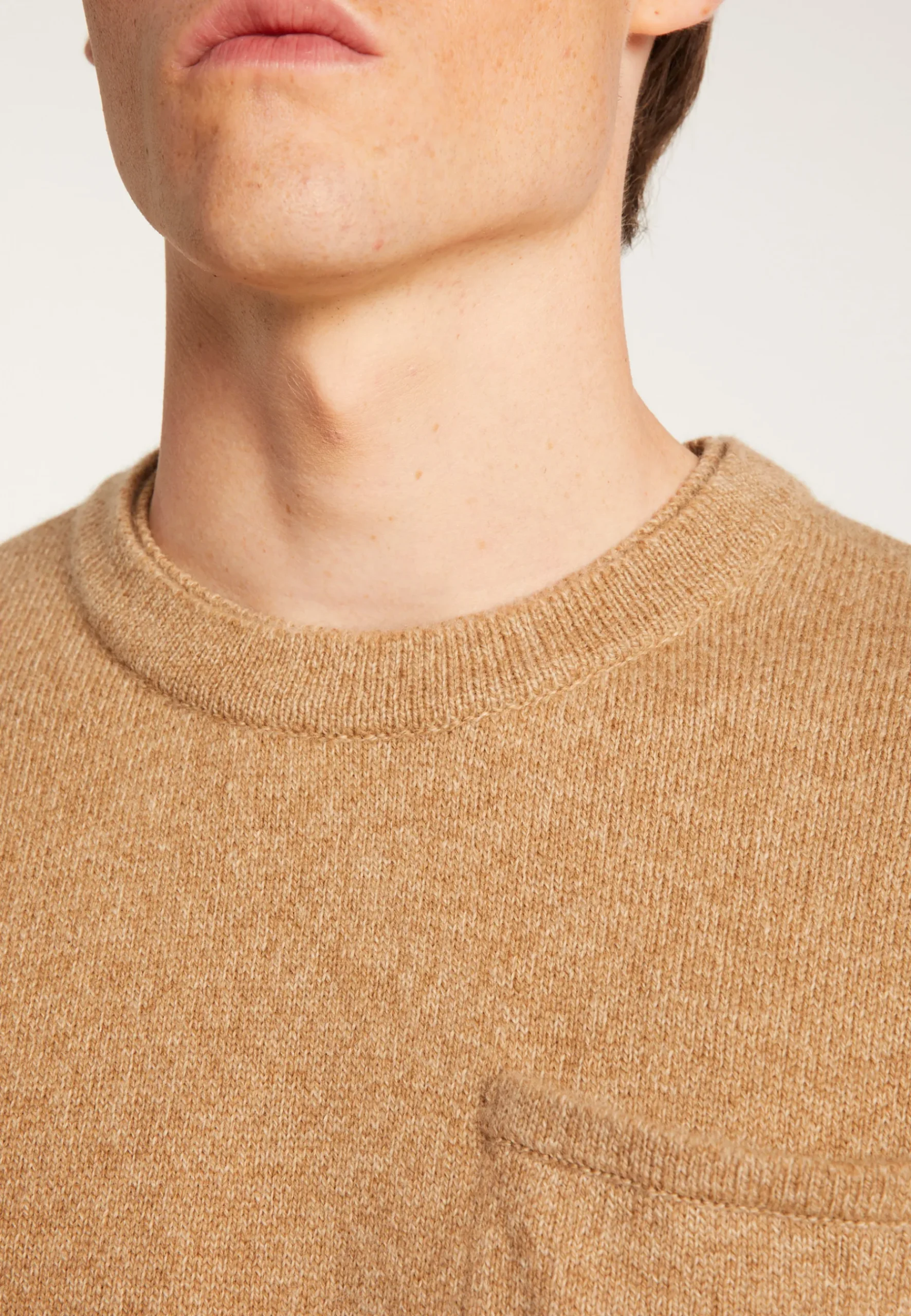 Montagut Pulls-Pull col rond en laine et cachemire - Tylan 88-Camel