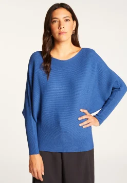 Montagut Pulls-Pull col rond en laine mélangée - Ruby 48-Bleu roi