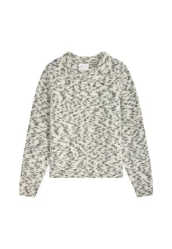 Montagut Pulls-Pull col rond en laine mohair - Vanessa 82-Ecru