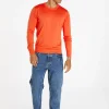 Montagut Pulls-Pull col rond en laine mérinos - Eddie 15-Orange